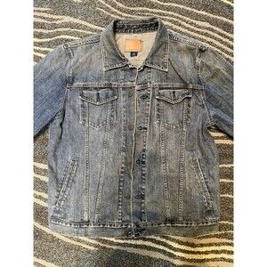 Gap Spring 2004 Mens XL Stonewashed 100% Cotton Trucker Jean Jacket Excellent